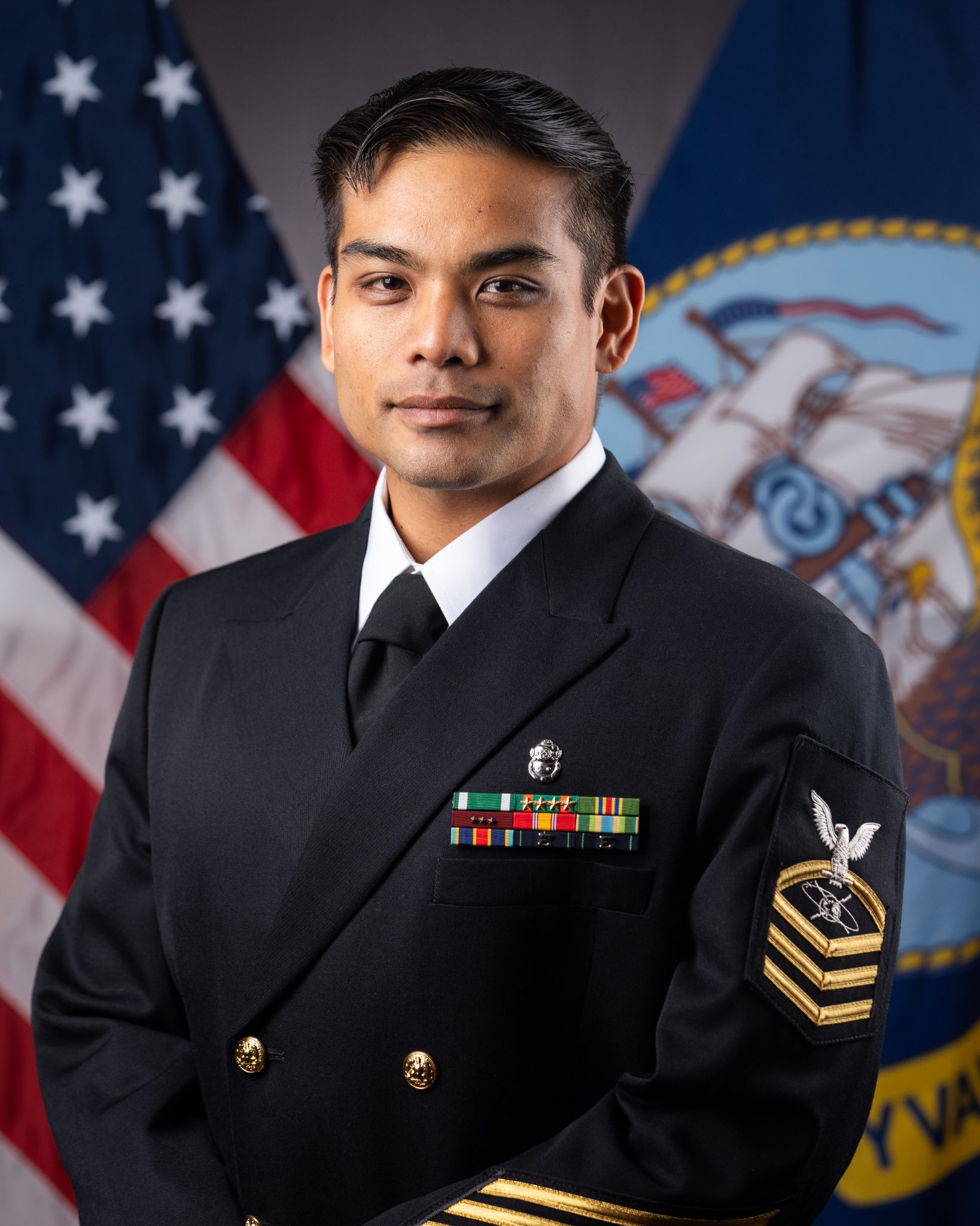 Arthurgwain Marquez in U.S. Navy uniform